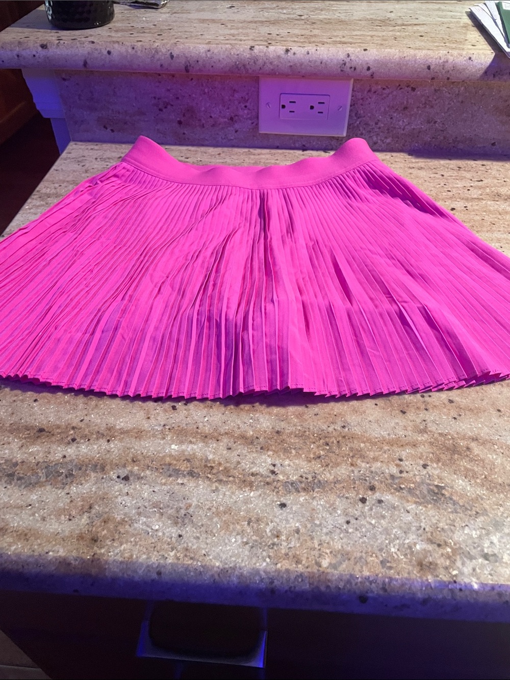 GAP Pleated Skater Skirt in Bright Pink